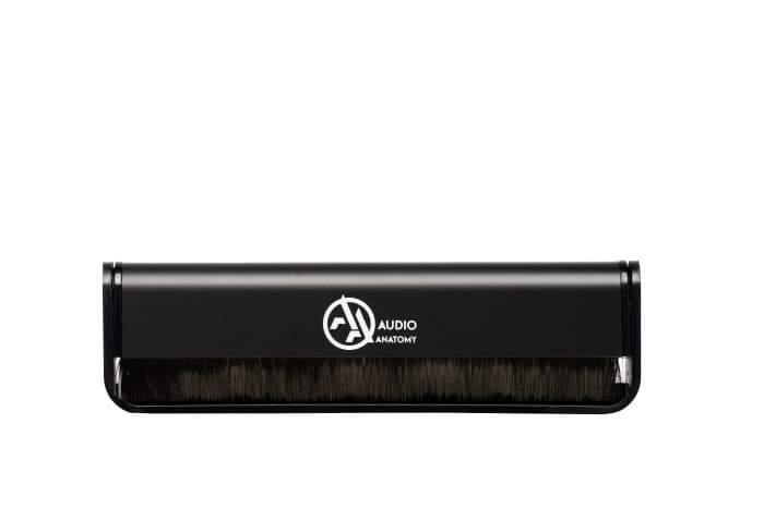 carbon fiber brush black alu - black edition - white logo антистатична щіточка для чищення вінілу