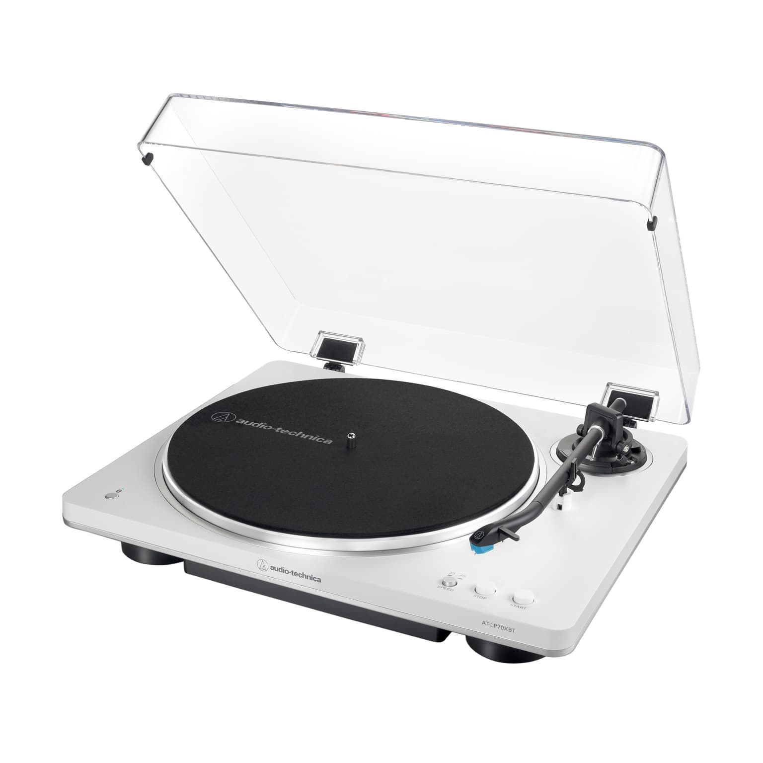 програвач вінілу audio-technica at-lp70xbt white/silver з bluetooth